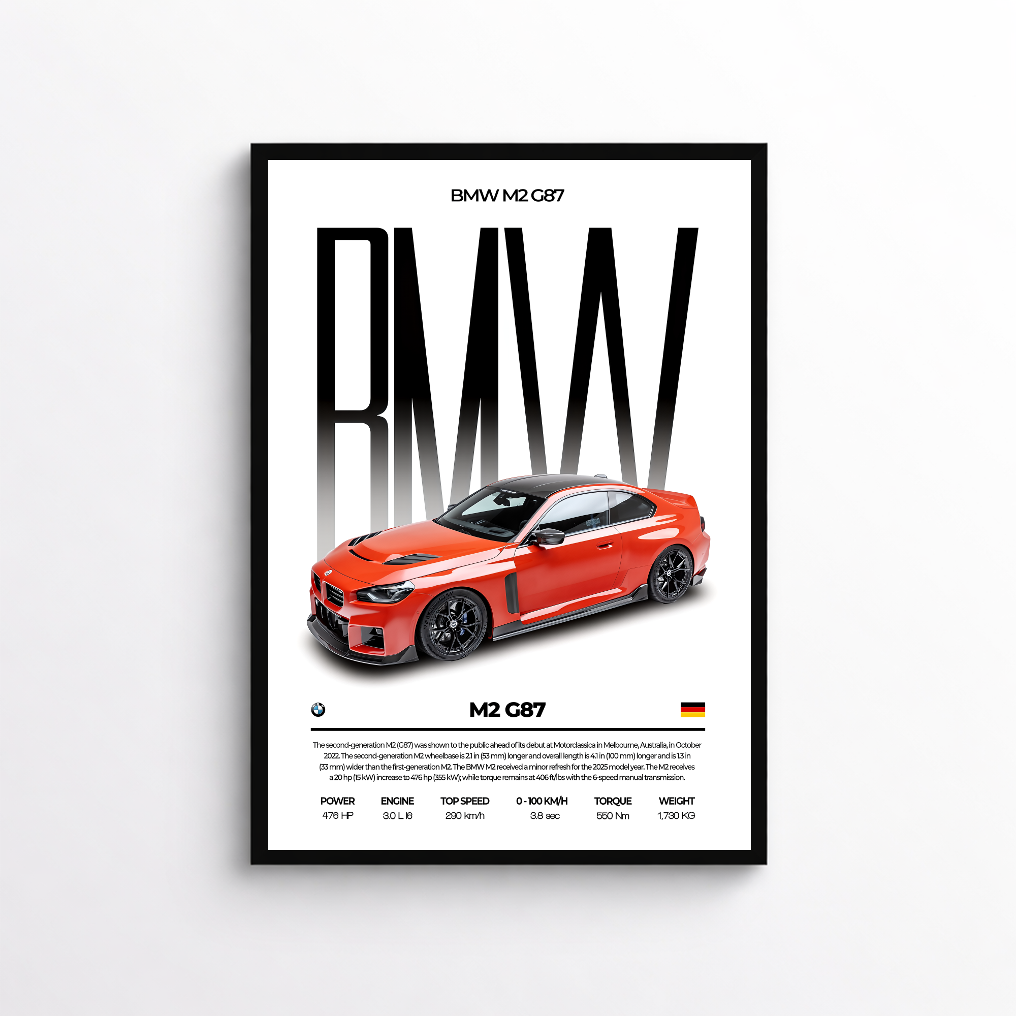 BMW M2 G87 Poster