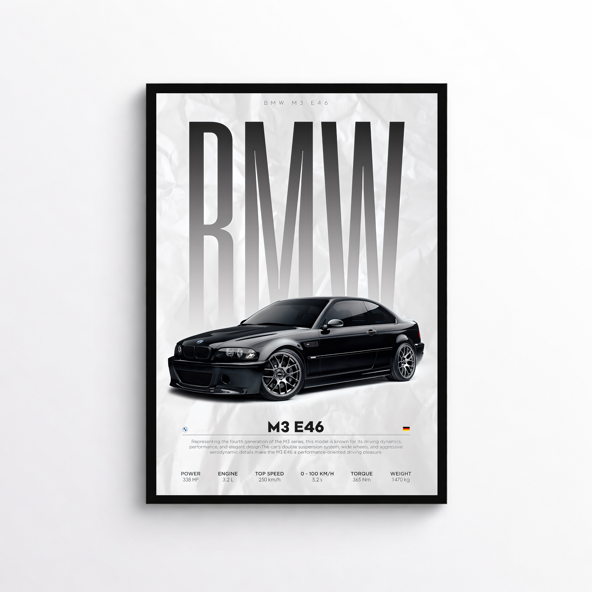 BMW M3 E46 Poster