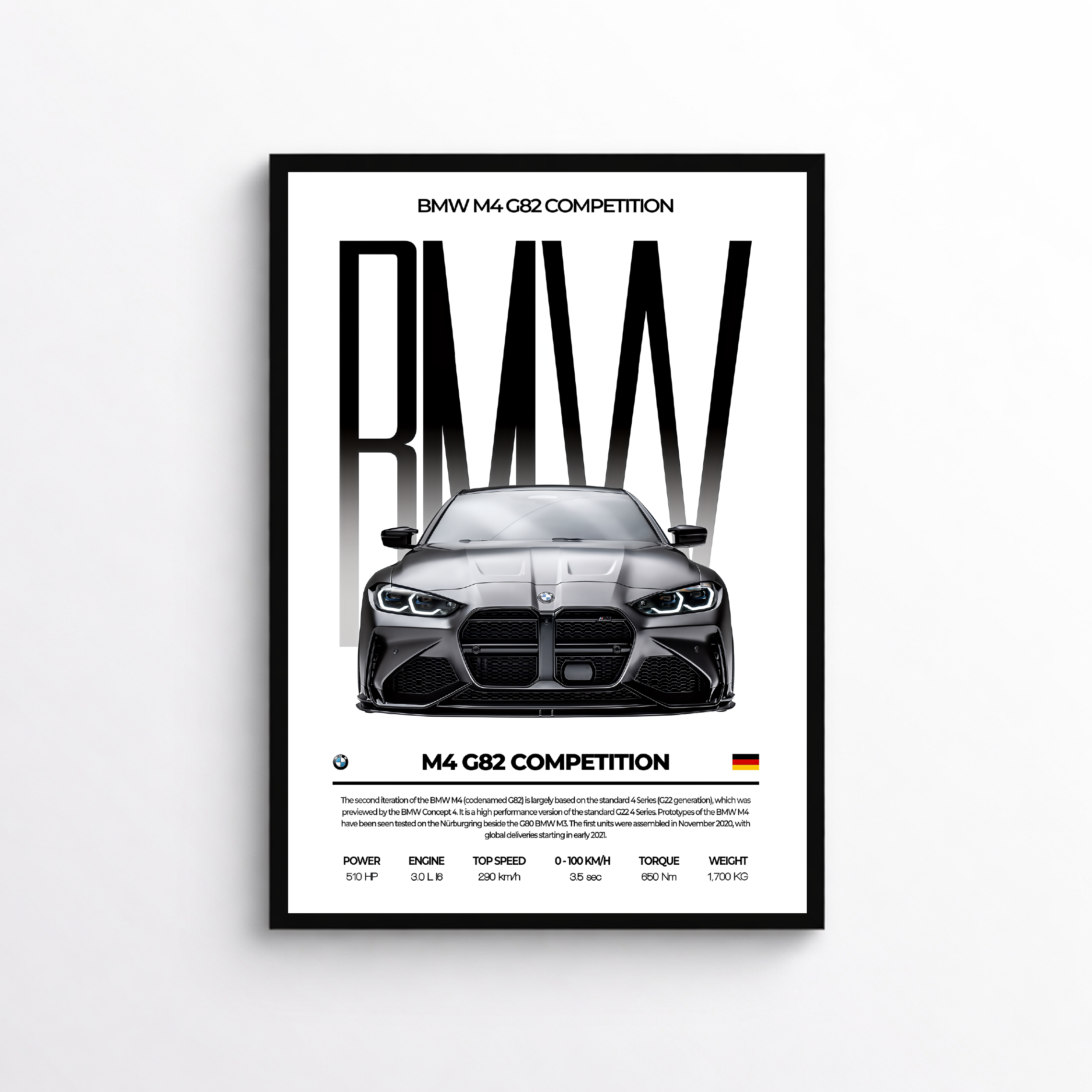 BMW M4 G82 Competition Poster