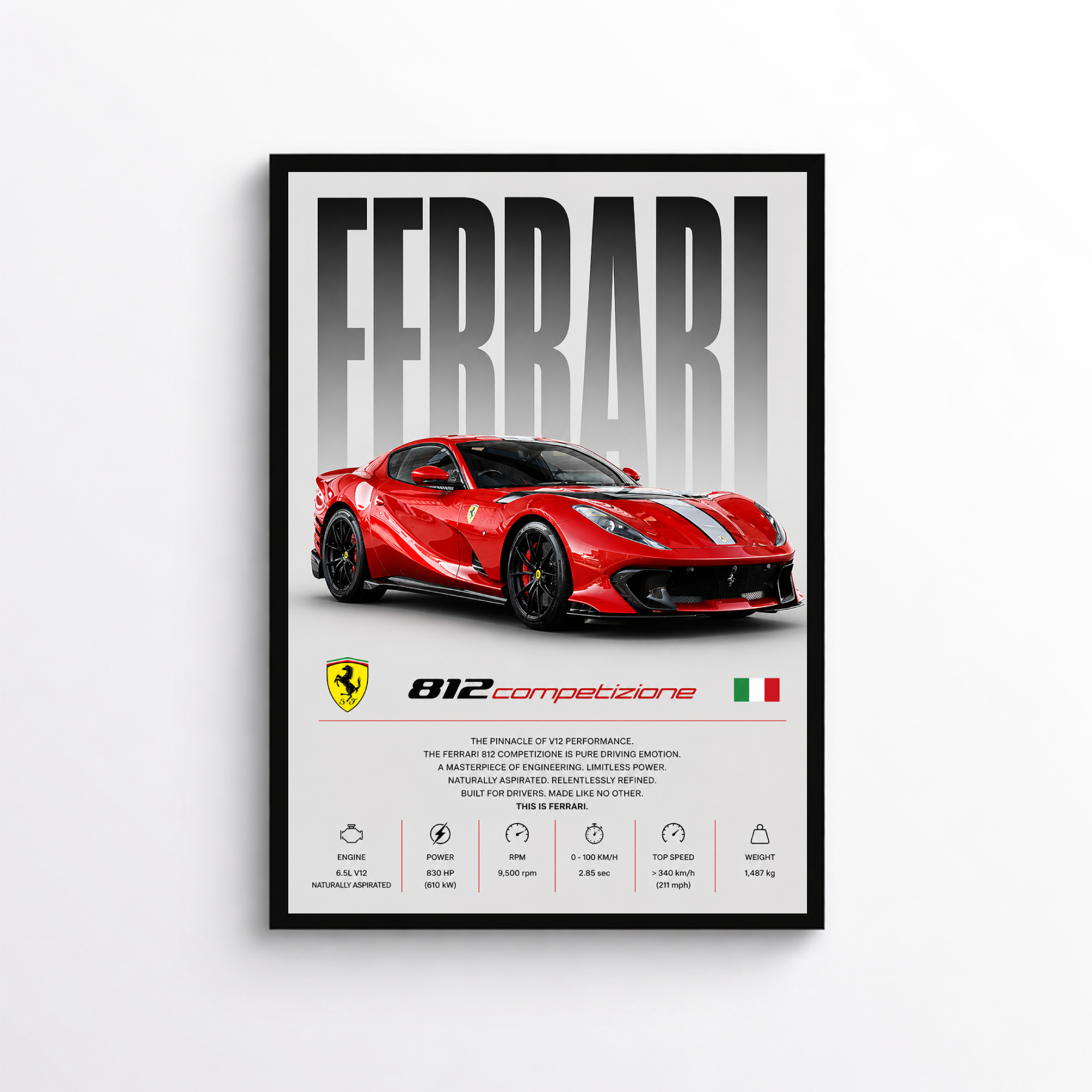 Ferrari 812 Competizione Poster