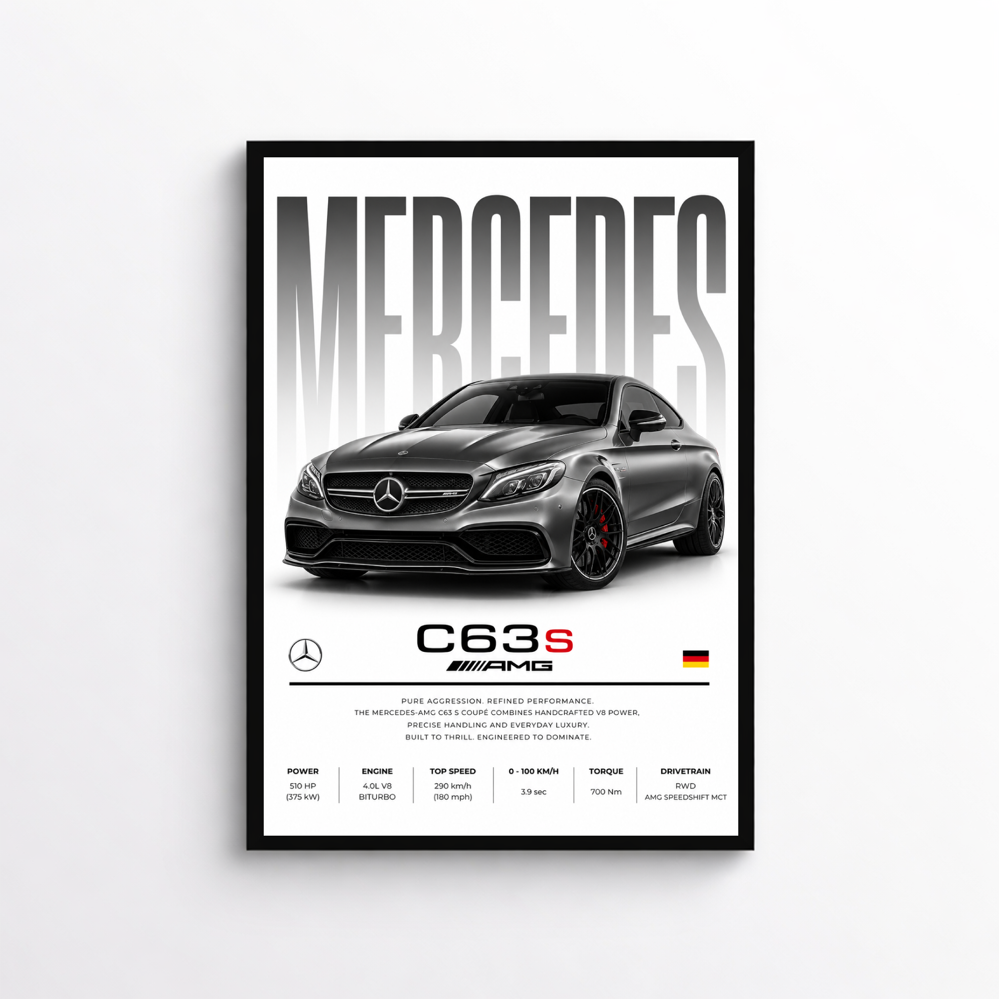 Mercedes AMG C63s Coupé Poster