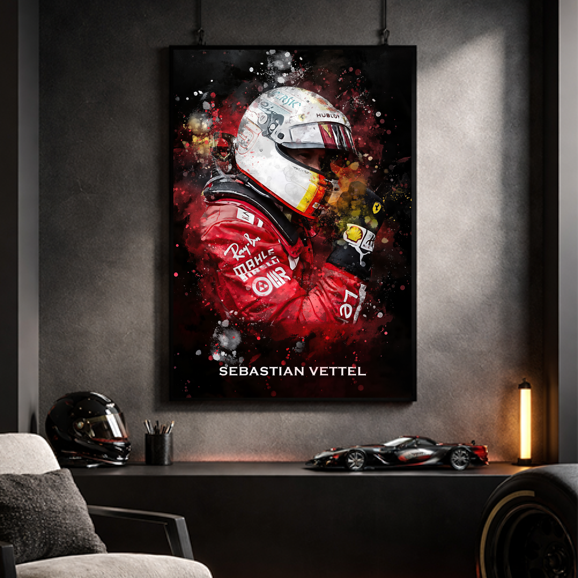 Sebastian Vettel Ferrari Formula 1 Wall Art
