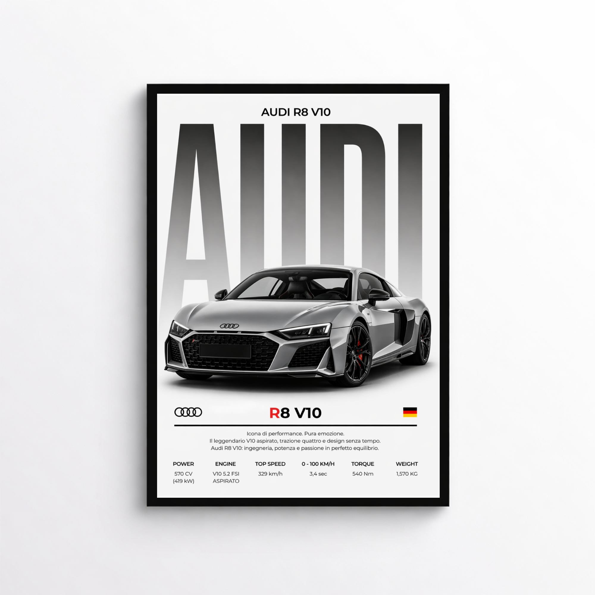 Audi R8 V10 Poster
