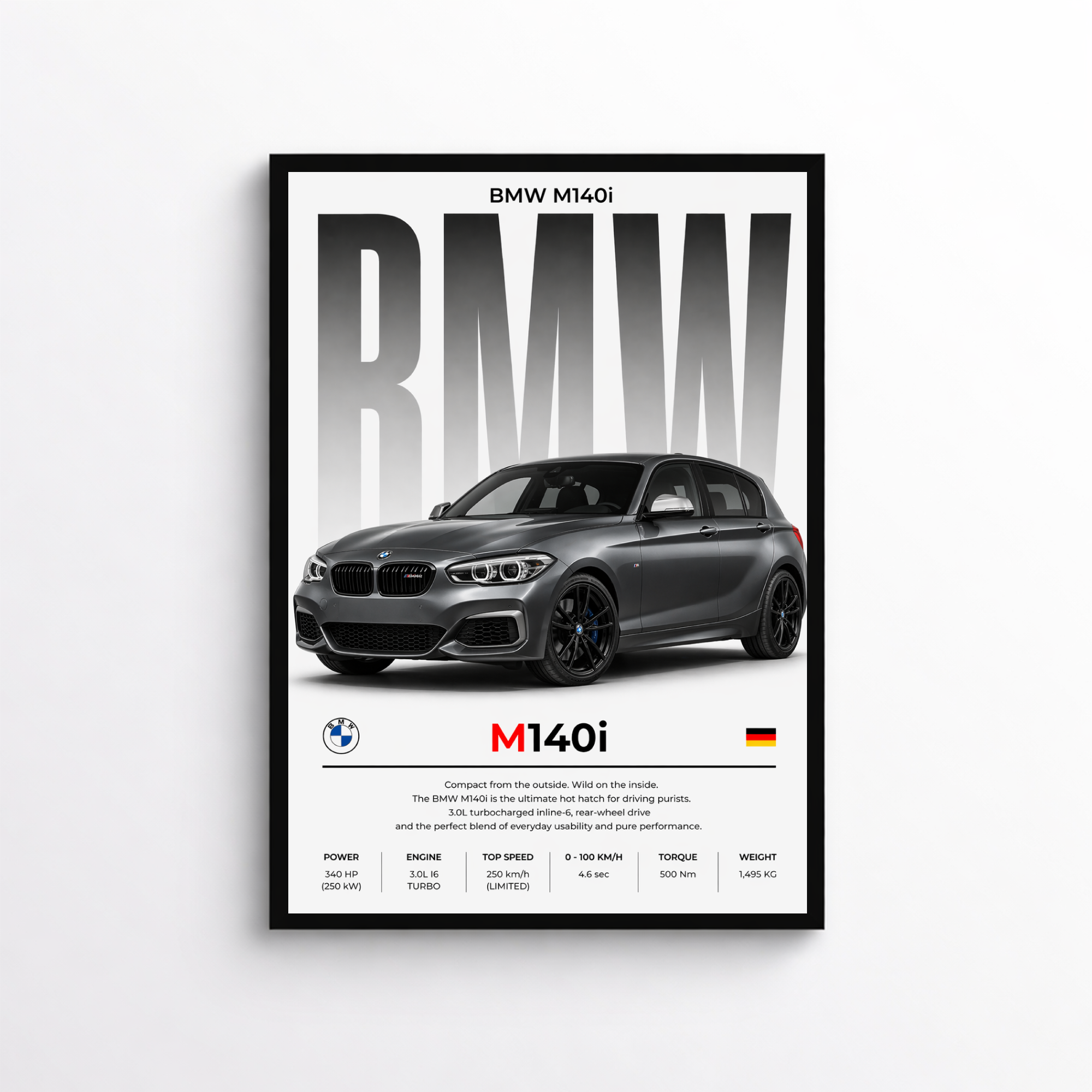 BMW M140i Poster