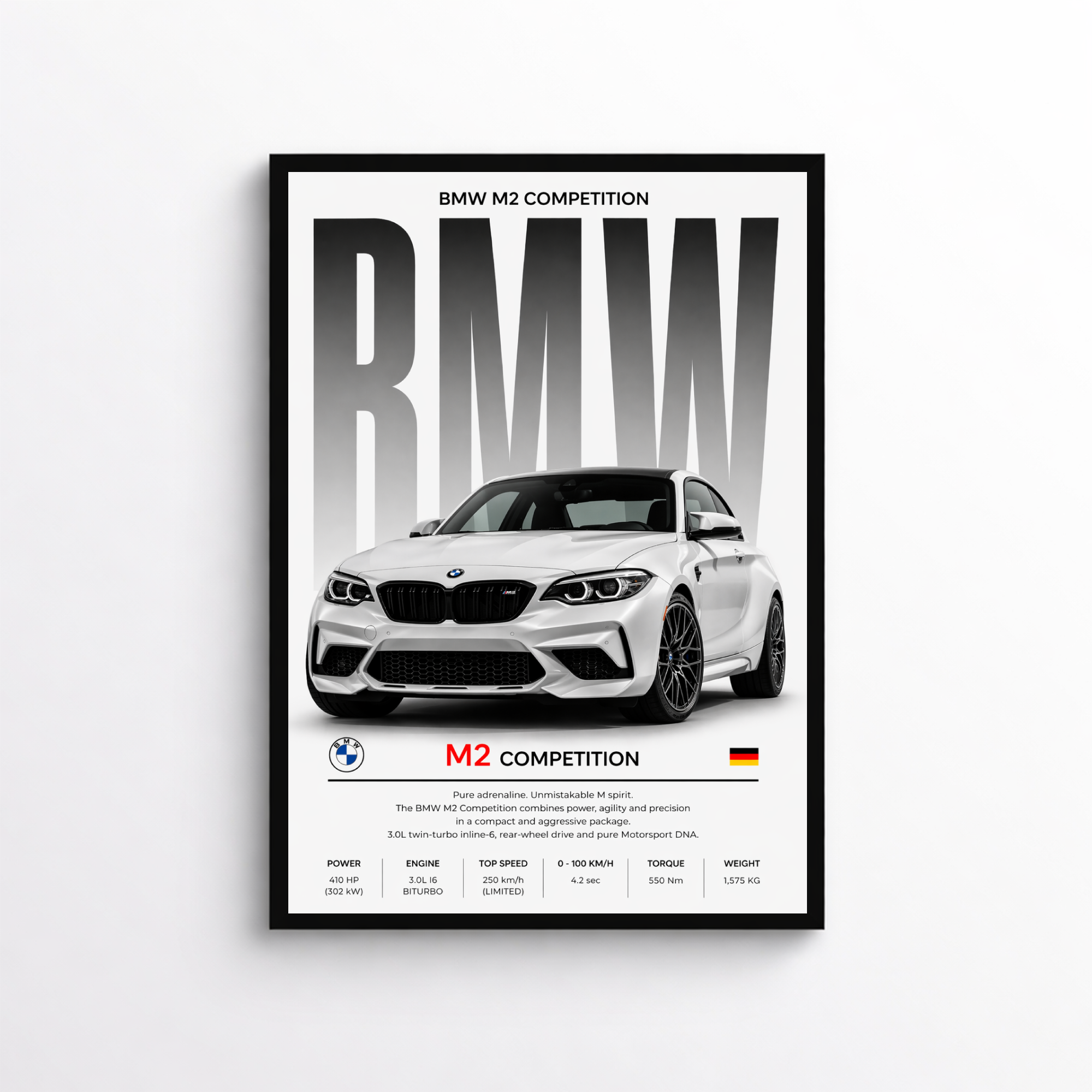 BMW M2 COMPETITION Poster