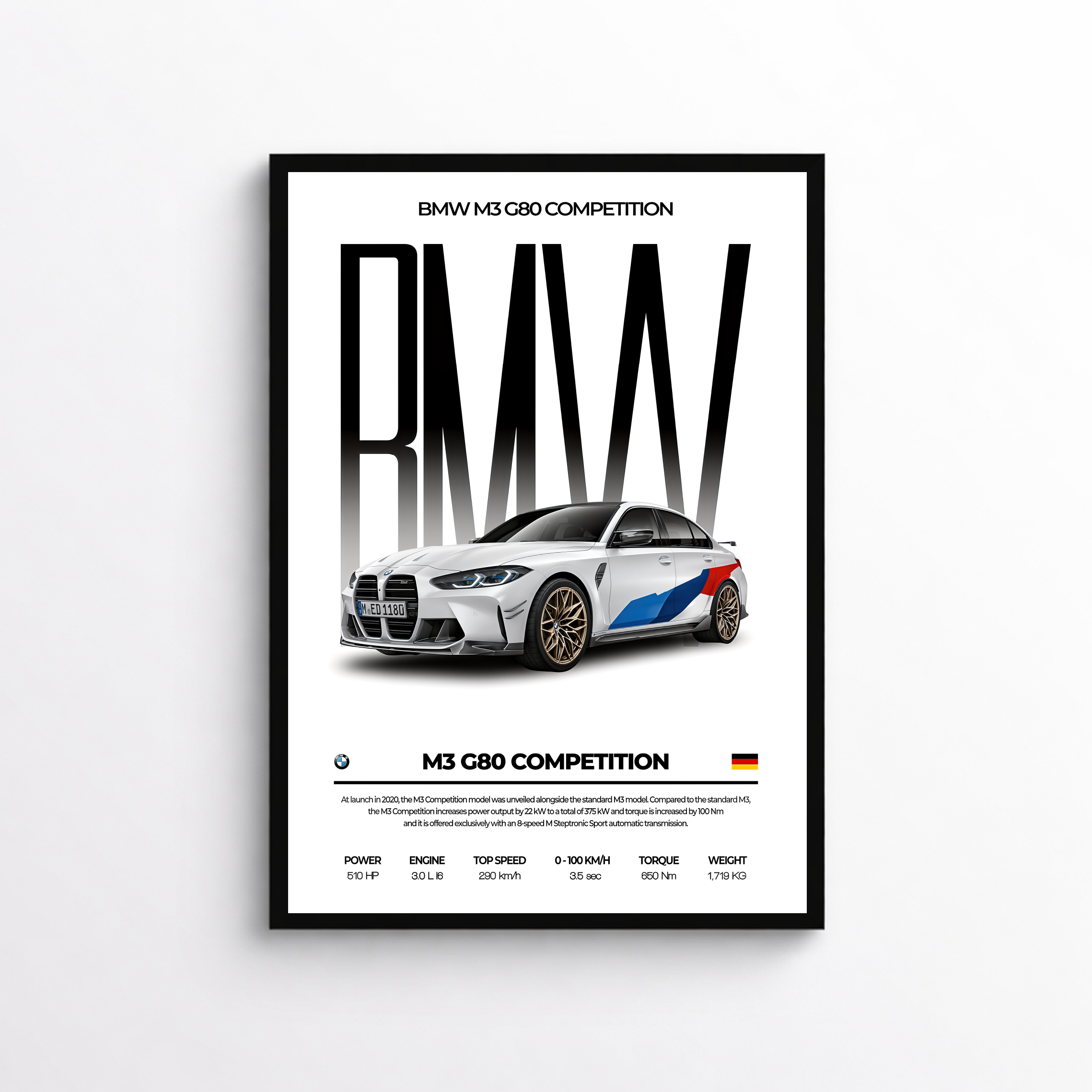 BMW M3 G80 Competition Poster