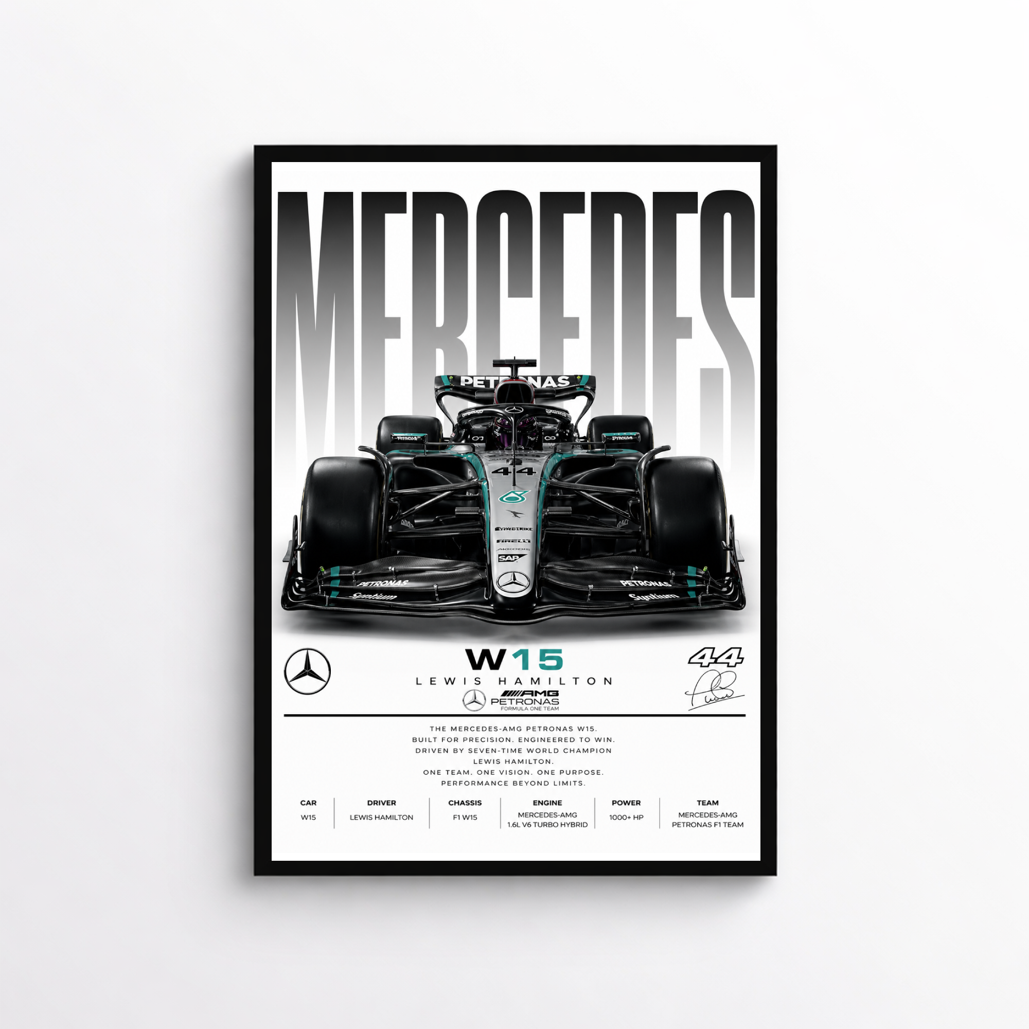 Formula 1 Mercedes W15 - Lewis Hamilton Poster