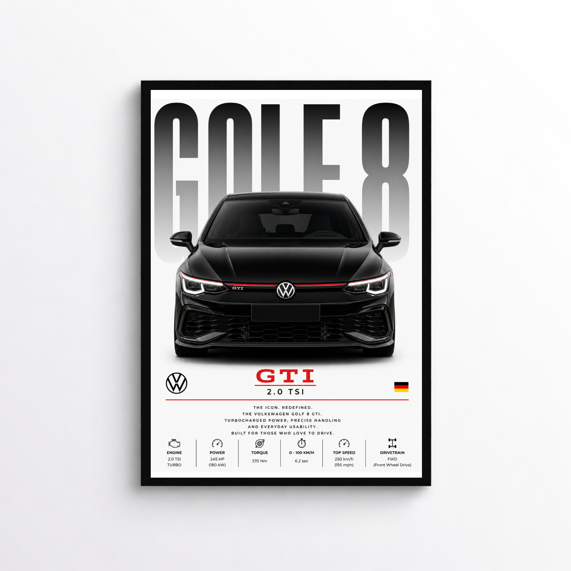 Golf 8 GTI Poster