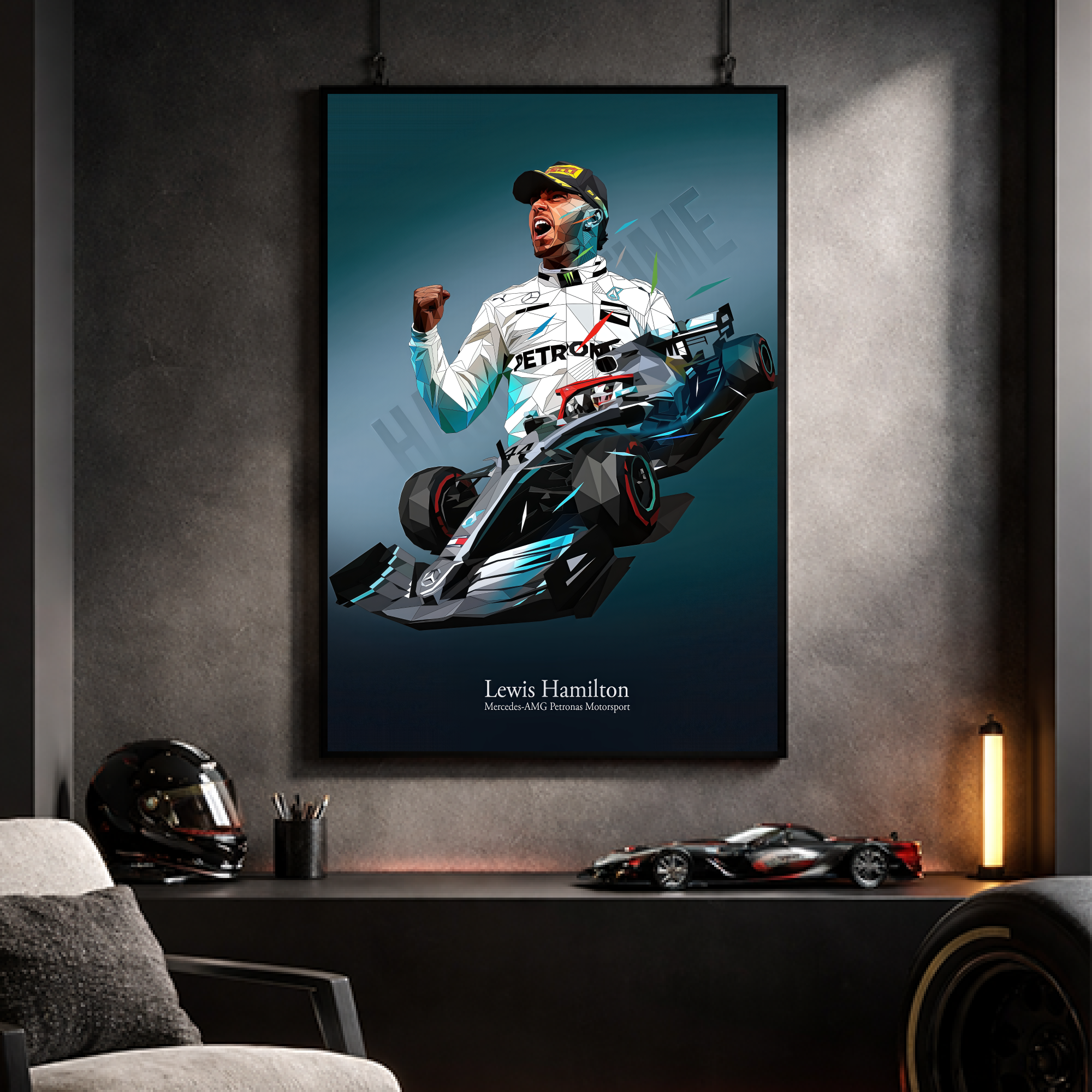 Lewis Hamilton Mercedes Poster