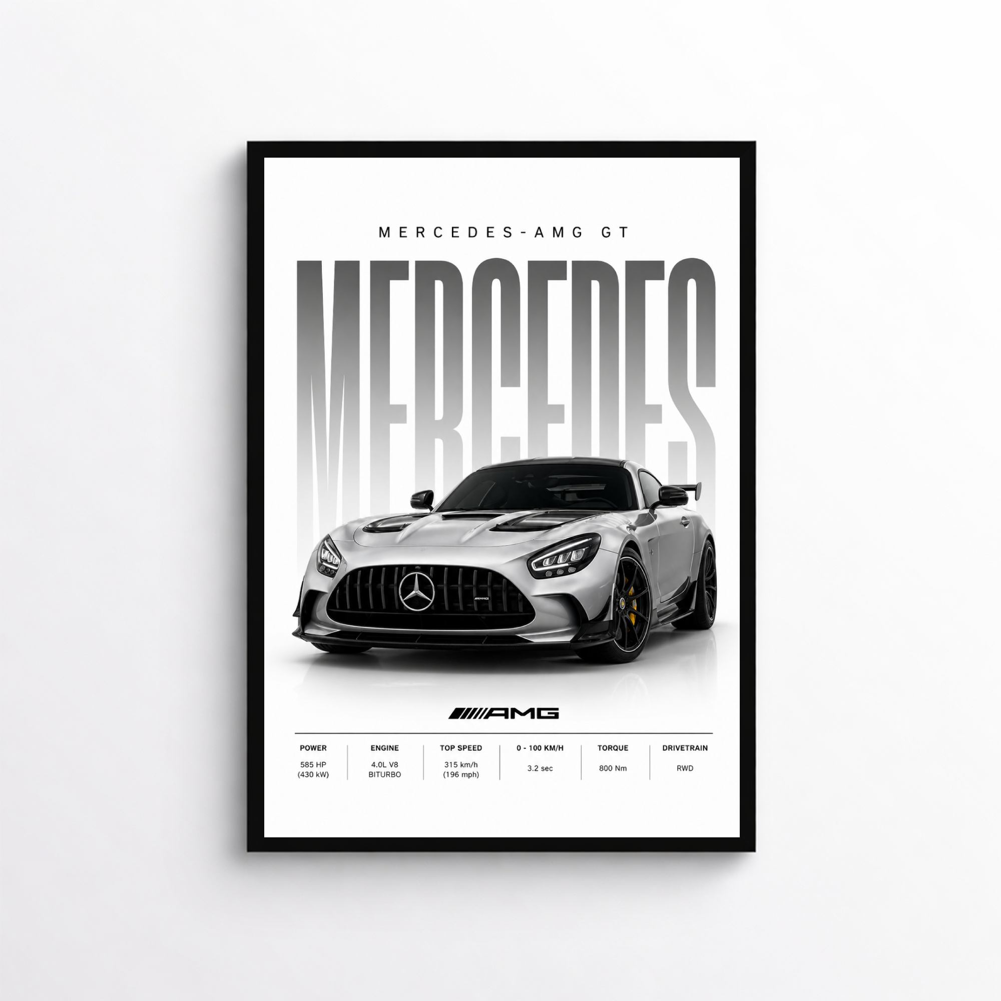 Mercedes AMG GT Black Series Plakat